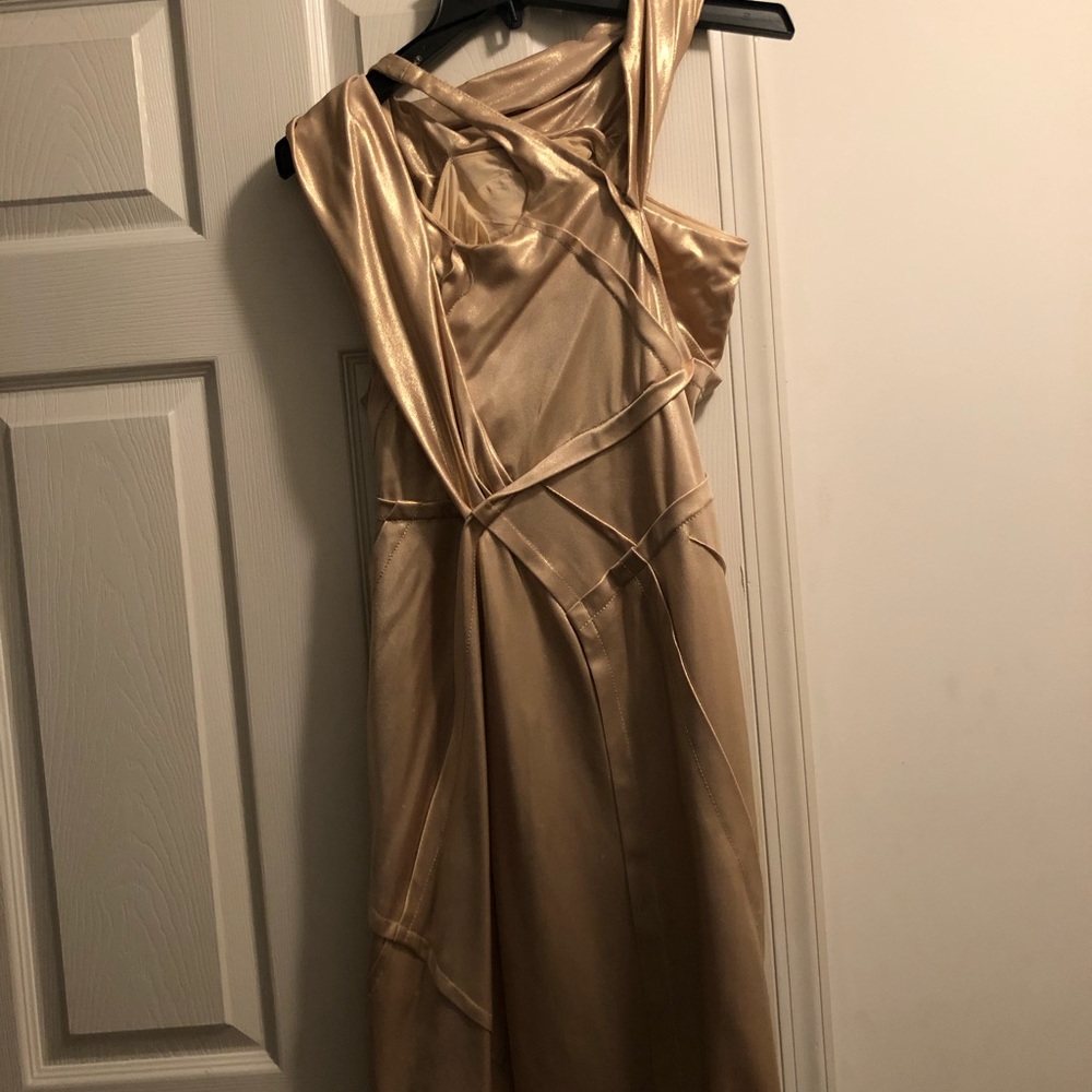 Gold metallic dress